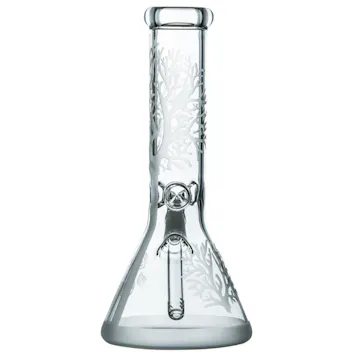 Photo of Tree Sandblasted Etched Beaker Bong