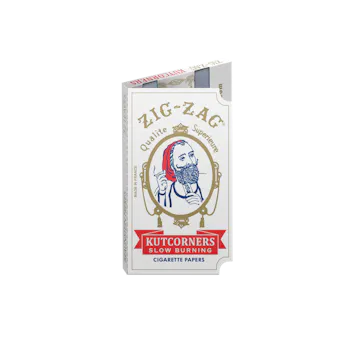Zig Zag - Kutcorners Slow-Burning Rolling Papers - White - 70 x 38mm - Double Feed