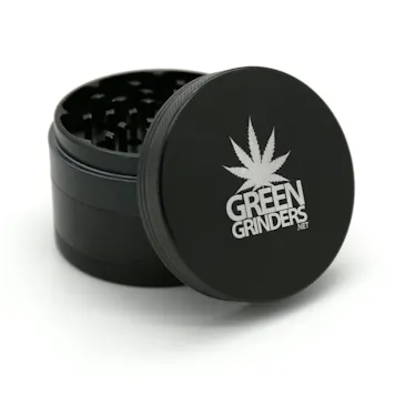 Photo of 2.5" 4 Piece Aluminum Herb / Weed Grinder - By GreenGrinders Carrying Pouch & Kief Scraper Included