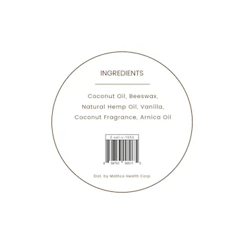 Photo of Vanilla Coconut Body Balm 150mg CBD oil - 1oz.