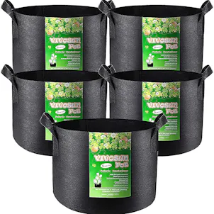 Photo of VIVOSUN Black Grow Bags with Strap Handles
