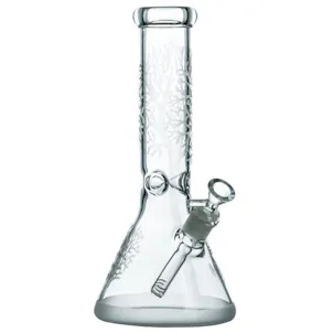 Photo of Tree Sandblasted Etched Beaker Bong
