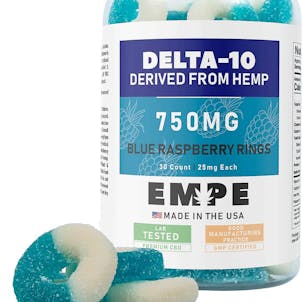 Photo of Delta-10 Blue Raspberry Ring Gummies 750mg – 30 ct