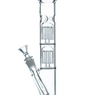 Photo of 11" Double Tree Perc Straight Tube Bong