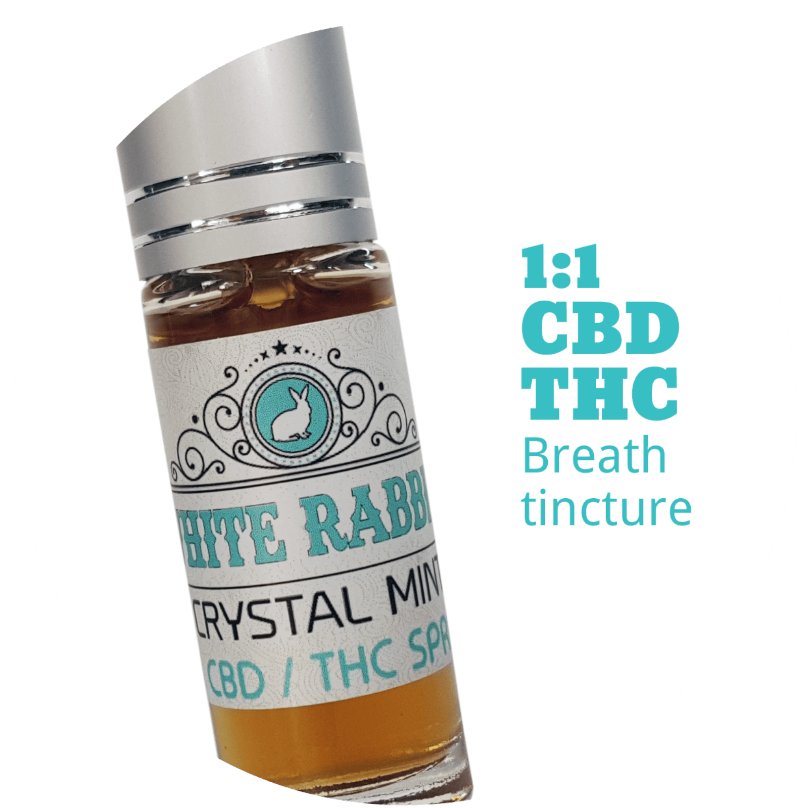 White Rabbit: 1:1 CBD:THC Crystal Mint Breath Tincture | Leafly