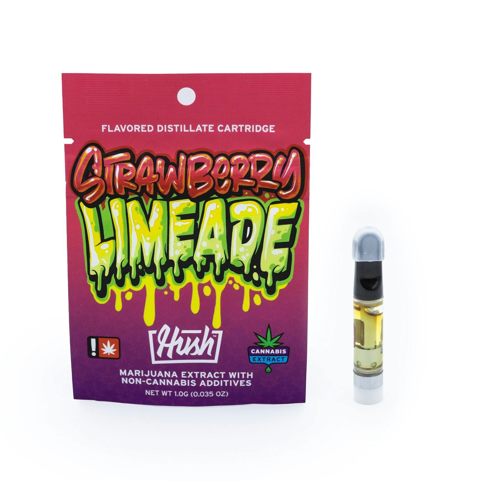 HUSH: Strawberry Limeade Flavored Distillate Vape Cartridge 1g | Leafly