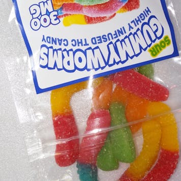 Photo of Sour Gummy Worms 300mg THC