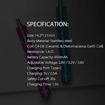 Photo of Yocan Zen Dab Pen Vaporizer Upgraded Version C4-De Coil