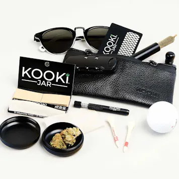 Photo of The On-The-Go Kit | Odour-Sealing Lockable Leather Weed Pouch, Fully Loaded With Accessories