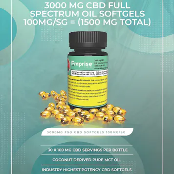 Photo of 3000 mg CBD Full Spectrum Oil Softgels (30sg = 3000mg CBD)