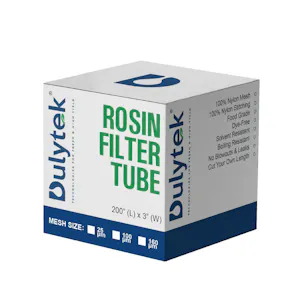 Photo of Dulytek® Rosin Press Nylon Filter Tube, 3 x 200 inch Roll, 25, 100, and 160 Micron Mesh Sizes