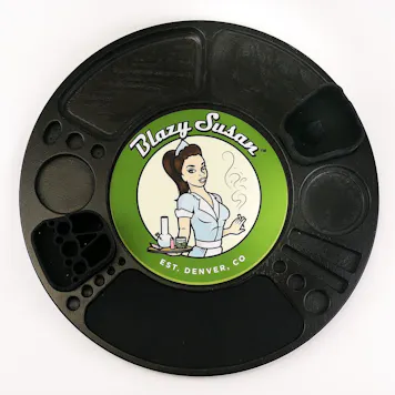 Photo of Blazy Susan Rolling Tray w/ Silicone Inserts