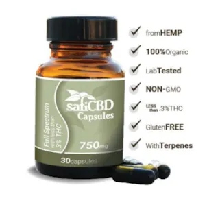 Photo of Full Spectrum CBD Capsules - 750 mg Raw