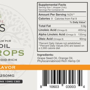 Photo of Orange CBD Oil Drops 250mg