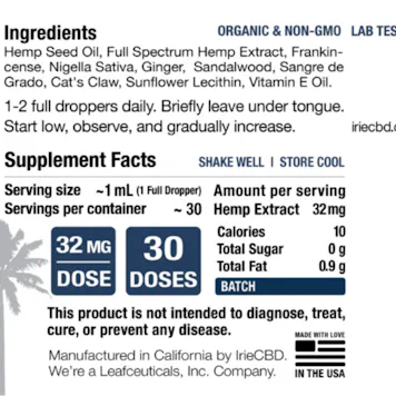 Photo of Irie CBD Lifeline MAX- Critical Support Blend