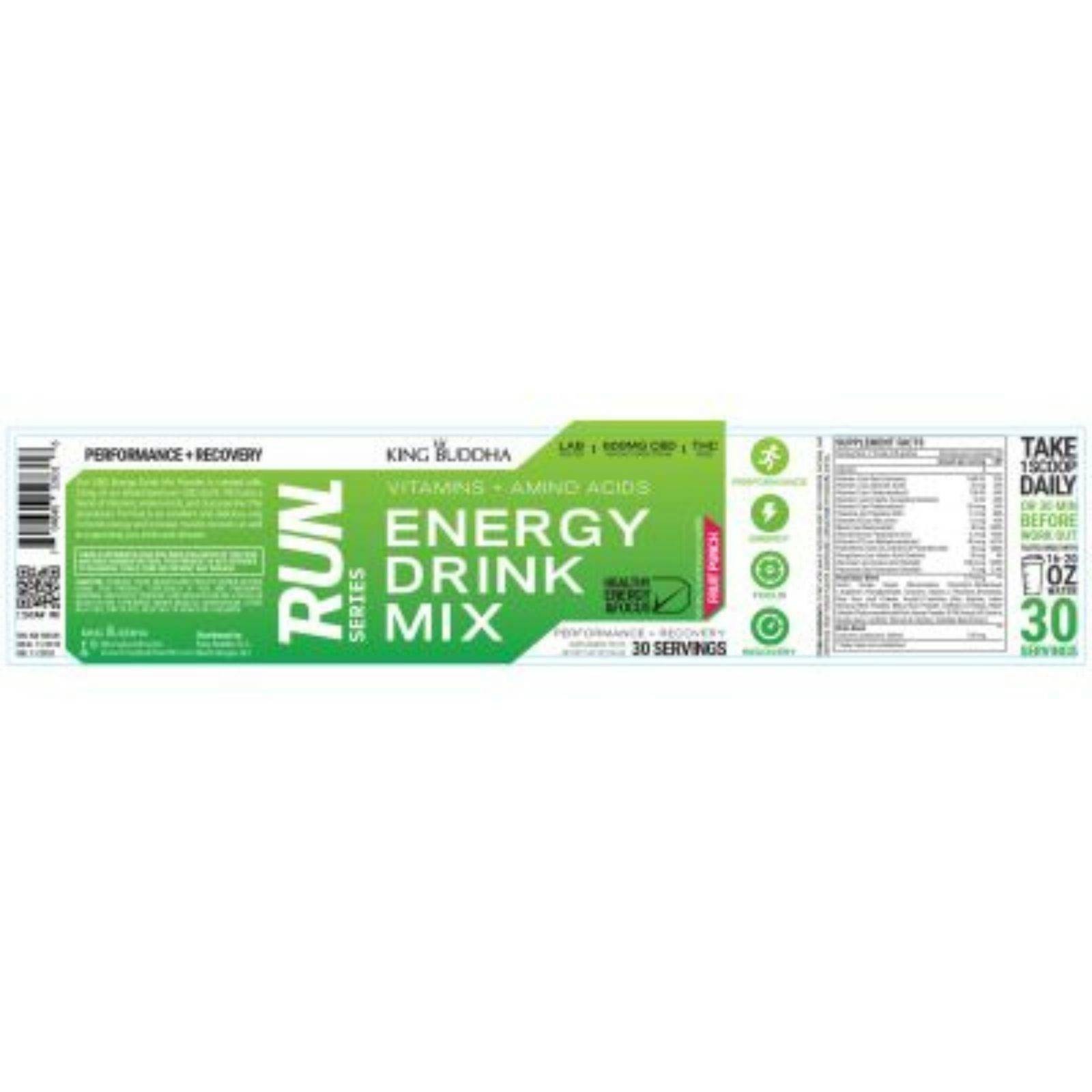 King Buddha CBD Run Series CBD Energy Drink Mix 600mg Leafly