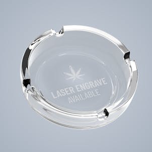 Photo of Glass Ashtray with Full Color Imprint