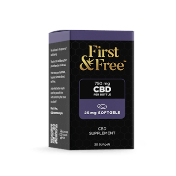 Photo of First & Free: 25mg CBD, 30 Softgels