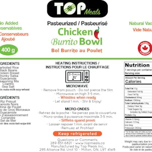 Photo of Chicken Burrito Bowl Infused with 10 Mg of CBD- (Net weight 400 gr / 14.10 oz)