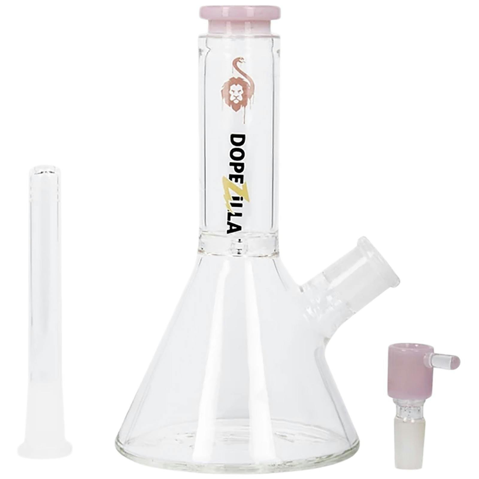 Waterbeds 'n' Stuff Dopezilla 8" Chimera Bong Milky Pink Leafly