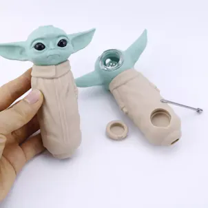 Photo of Silicone Baby Yoda w/Glass Bowl