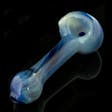 Product image for 5" Silver Fumed Glass Spoon Pipe- Cobalt Blue