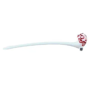 Photo of 13″ White Gandalf Pipe w/ Hearts
