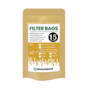 Photo of Rosineer Premium Filter Bags, 2.5" x 6.5", 15 PCS, 36 / 72 / 90 / 120 Micron Mesh Sizes Available