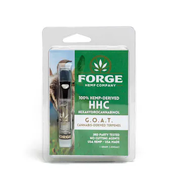 Photo of HHC Cartridge with G.O.A.T. Strain Terpenes