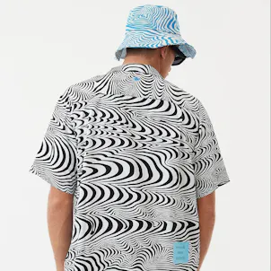 Photo of Afends Unisex Broccoli - Unisex Hemp Cuban Short Sleeve Shirt - Black