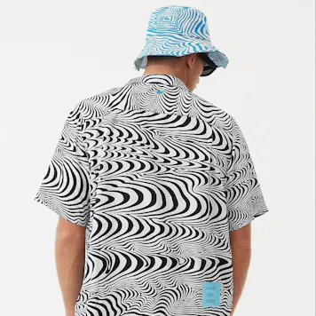 Photo of Afends Unisex Broccoli - Unisex Hemp Cuban Short Sleeve Shirt - Black