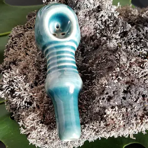 Photo of Ceramic Pipe Blue Glaze (3 3/4 in, 9.5 cm)