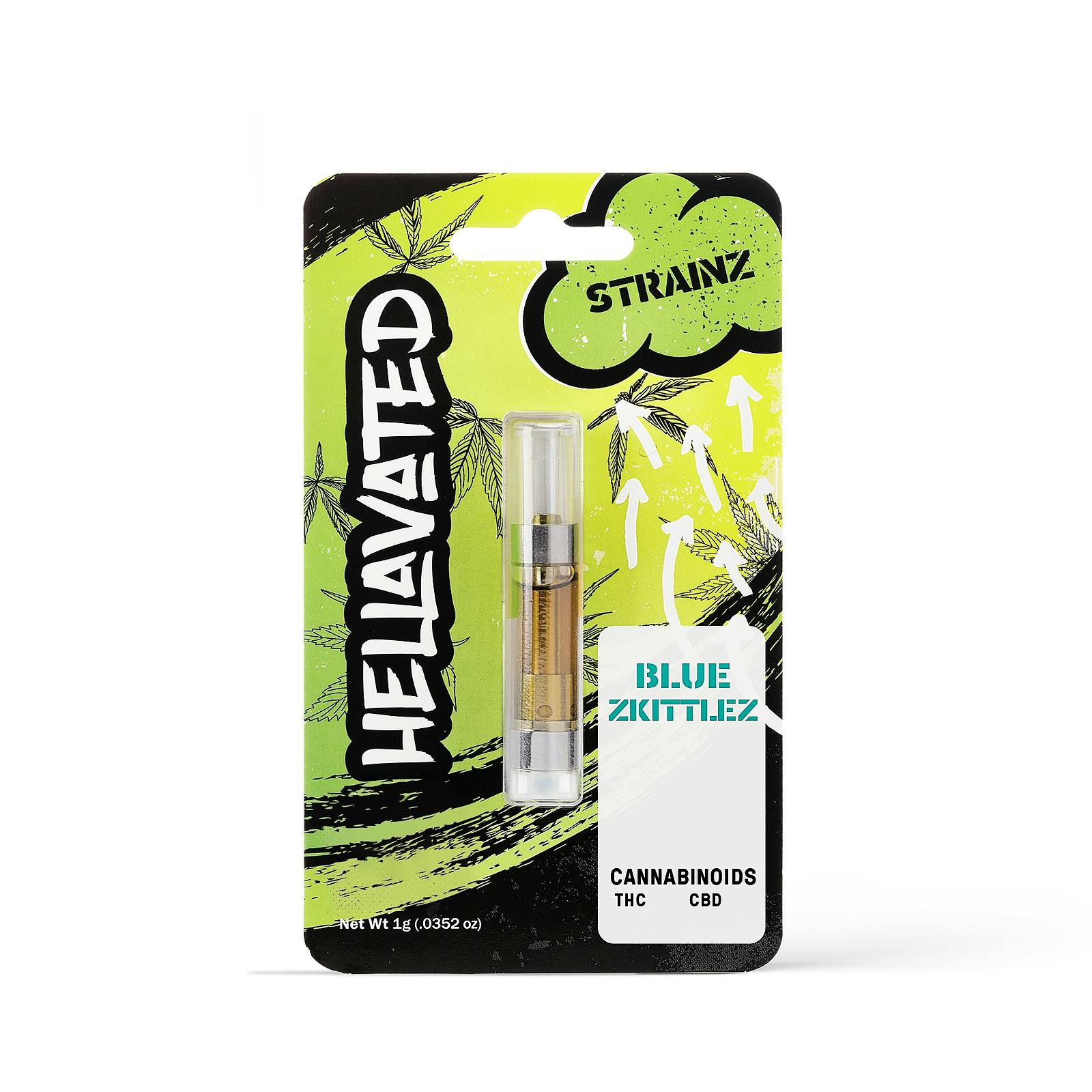 Hellavated Blue Zkittlez Strainz Cartridge 1g Leafly