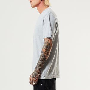 Photo of Afends Mens Classic - THC Essential - Hemp Retro T-Shirt - Shadow Grey Marle