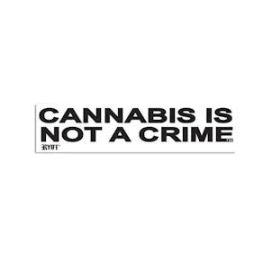Photo of RYOT® Logo Sticker - 8" White NOT A CRIME Graphic - 20 Pack