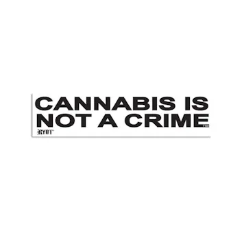 Photo of RYOT® Logo Sticker - 8" White NOT A CRIME Graphic - 20 Pack