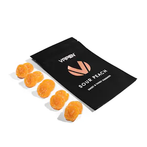 Photo of Sour Peach Gummies 100mg THC