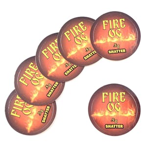 Photo of 100 Fire OG Shatter 0.5 Gram Collective Supply Medical Rx Labels Stickers 1" CS-012