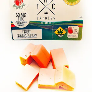 Photo of Raspberry Fruit Nougat Chew 60mg 6-Pack