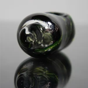 Photo of "Illuminati Egg" Glass Spoon Pipe- Dark Slime