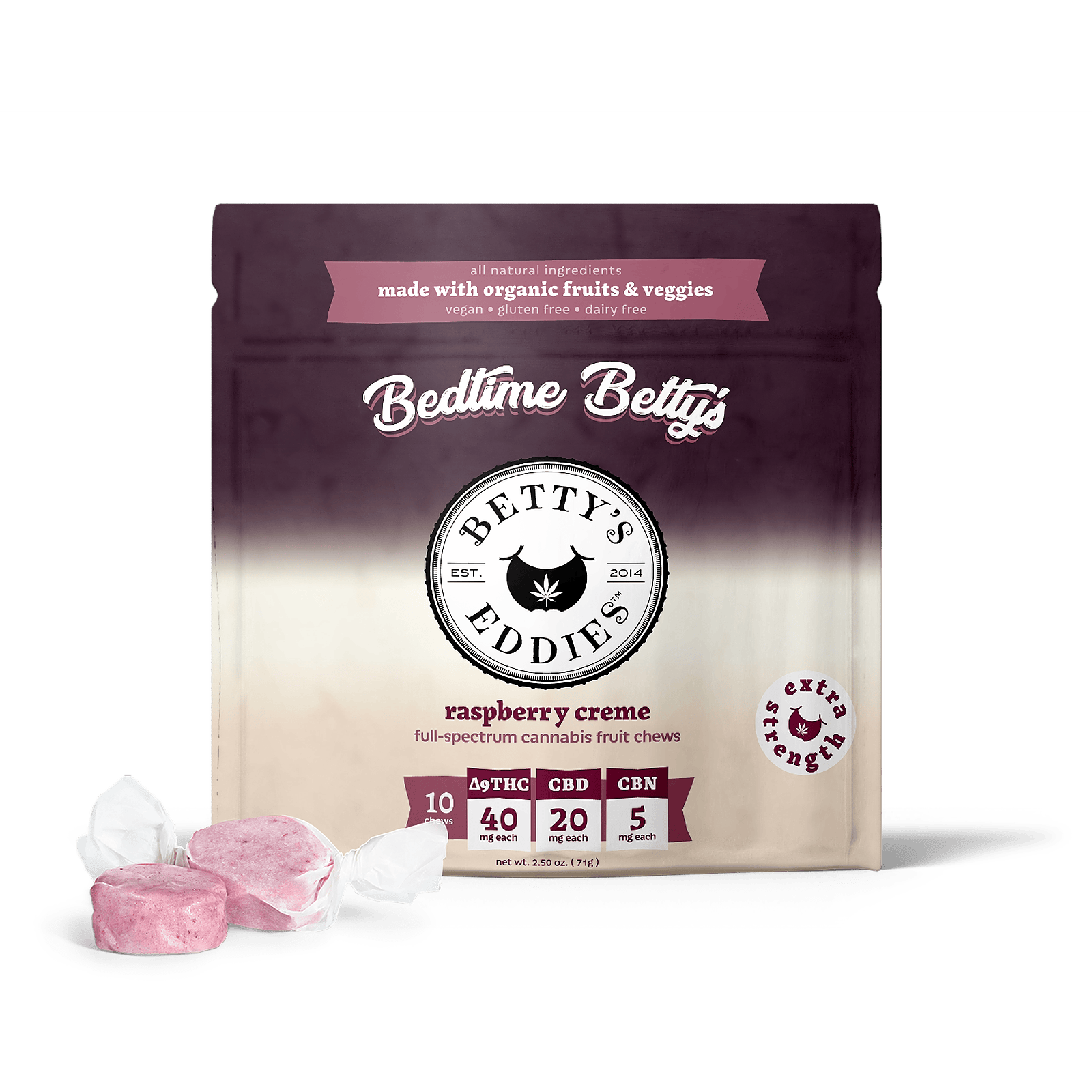Betty's Eddies HIGHDOSE Bedtime Betty’s for Sleep Raspberry Crème