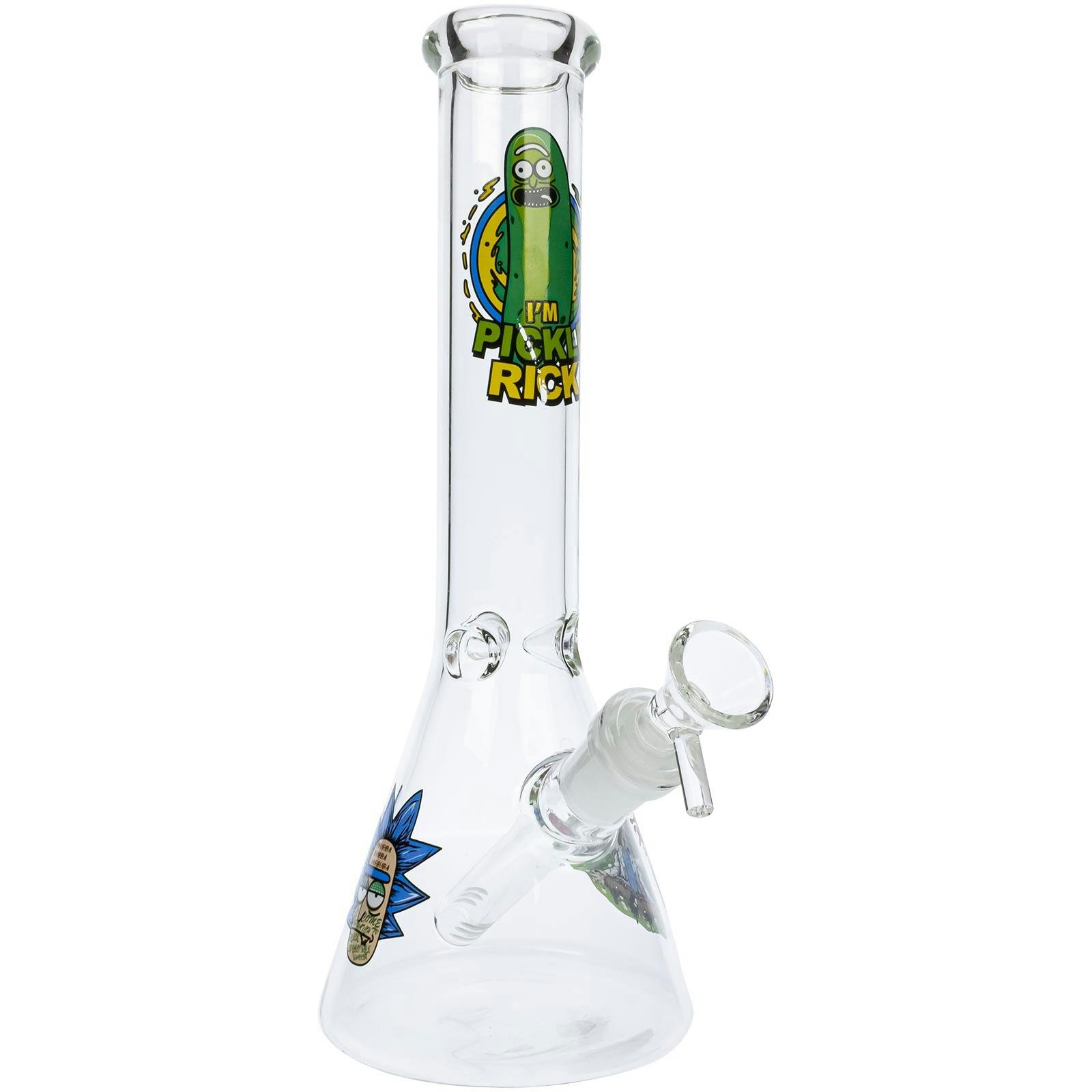 Waterbeds 'n' Stuff Rick and Morty 11" Graphic Beaker Bong Leafly