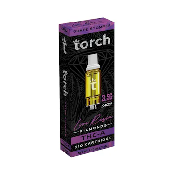 Photo of TORCH GRAPE STOMPER THC-A LIVE RESIN DIAMONDS 510 CARTRIDGE 3.5G SATIVA