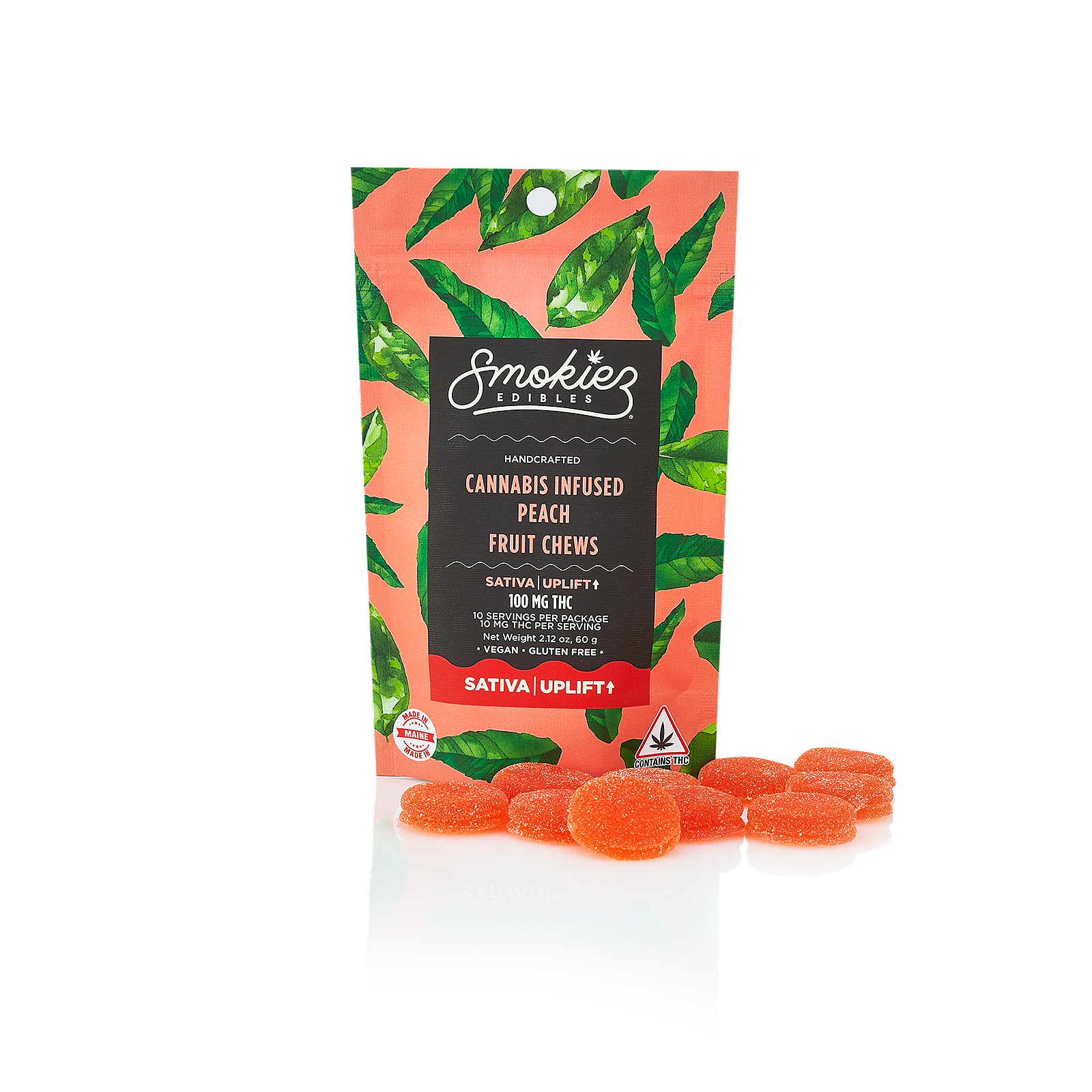 Smokiez Edibles: Smokiez SATIVA Peach Fruit Chews - 100mg 10pk - ME ...