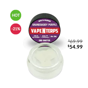 Photo of 1000MG GRANDDADDY PURPLE CBD SHATTER