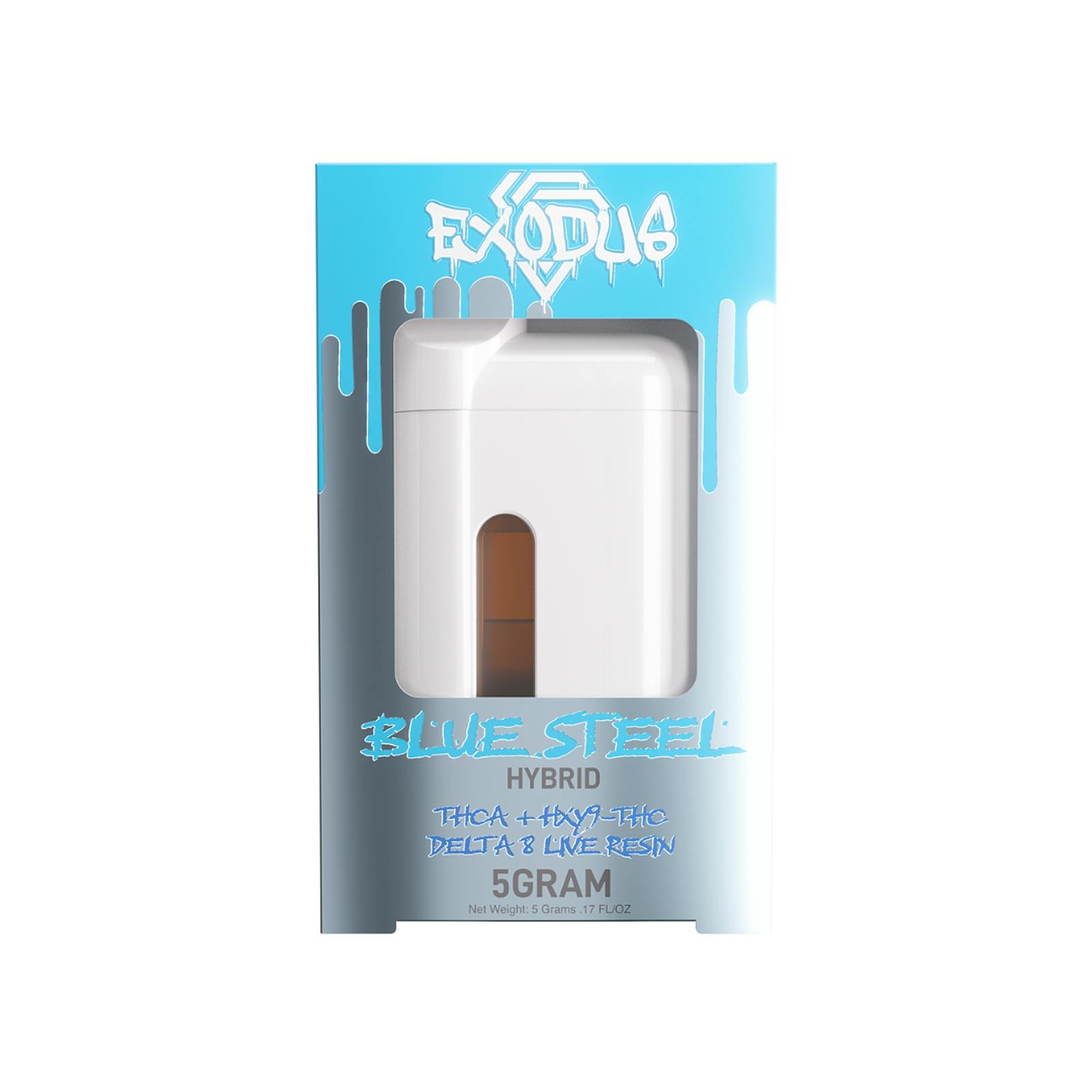 Exodus Blue Steel 5 Gram Disposable THCA HXY9 THC D8 Live Resin exodus-blue-steel-5-gram-disposable-thca-hxy9-thc-d8-live-resin