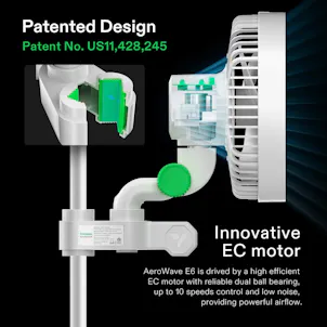 Photo of VIVOSUN AeroWave E6 Clip-on Fan, White, 1-Pack