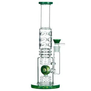 Photo of 15.5" Fire Cut Inset to Donut Perc Big Bong