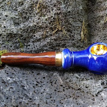 Photo of Hybrid Pipe w/Ceramic and Milo Wood w/ Gold Bowl