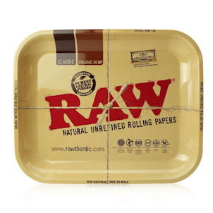 Photo of Raw Classic Large Vintage-Style Metal Rolling Tray (14" x 11")